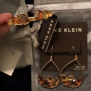 Anne Klein bracelet and matching earrings